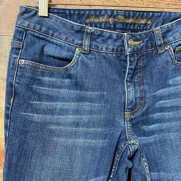 Harley Davidson Slim Bootcut Blue Women's Jeans Size 8 - Picture 3 of 15